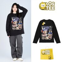 Áo Phông Dài Tay IOSTEE LABUBU VANZ Chất Liệu Cotton Form Rộng Cá Tính Dễ Thương LBB IOS10
