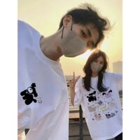 Áo Phông Đôi Nam Nữ From Rộng, Áo Thun Cổ Tròn Ngắn Tay Unisex Basic Chất Liệu Cotton 100% thoáng mát thấm hút mồ hôi 68