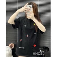 Áo Phông DSQ Nam Thêu Sticker Siêu Chất - Áo Thun DSQ Nam Thêu Họa Tiết Cực Xịn