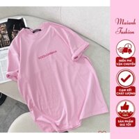 Áo Phông Form Rộng Màu Hồng In Chữ DOLCE Hàng Quảng Châu Cao Cấp Loại 1 Thấm Hút Mồ Hôi, Không Phai Màu