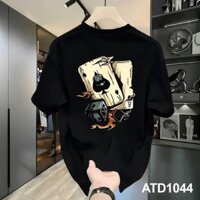 Áo phông form rộng nam local brand đủ size LÁ BÀI tay ngắn cổ tròn in artwork NA