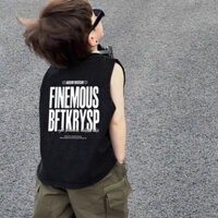 áo phông hè cho bé trai dáng Hàn khoét nách