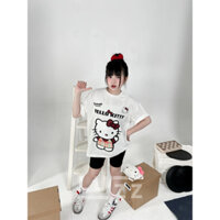 Áo Phông Hello Kitty Trắng Đỏ Bé Gái Linhluzz Shop Thời Trang Bé Gái