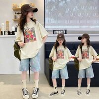 Áo phông hoa SEVENTIES cho bé gái size đại Beeshop H25039