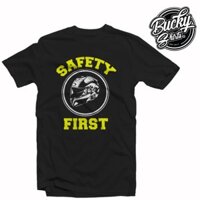Áo phông in hình Safety First Rider Shirt mẫu mới lạ
