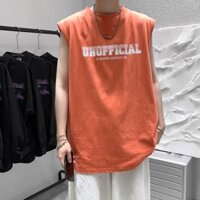 Áo phông không tay áo ba lỗ thể thao mùa hè cho nam Áo Gilê áo không tay thời trang thương hiệu Instagram thời thượng phong cách Mỹ cổ điển cặp đôi tập gym