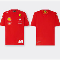 Áo phông "Leclerc" của đội Ferrari 2024. Bộ đồ đua xe mô tô thể thao ngoài trời bán chạy mới