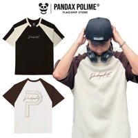 Áo phông local brand raglan tay lỡ phối màu form rộng phông unisex oversize cặp đôi nam nữ thêu nổi px pandaxvn polime
