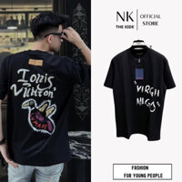 Áo Phông LV Cổ Tròn Chất Liệu Vải Cotton  Cao Cấp Thoáng Mát Mềm Mịn Hình In 2 Mặt Siêu Nét Không Bong Chóc Khi Giặt Máy