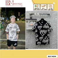 Áo Phông Nam A Di Dás 3 Sọc In Hình Trên Áo - Áo Thun Nam Nữ DAS In Cao Cấp 888113