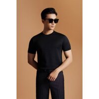 ÁO PHÔNG NAM ADAM STORE ĐEN TRƠN AP147D