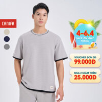 Áo phông nam CANIFA cổ tròn cộc tay phối viền 8TS24W004