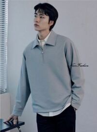 Áo phông nam cổ bẻ dài tay khóa kéo xuất Hàn MPro