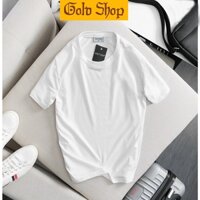 Áo Phông Nam cộc tay trơn mát mịn - Trắng