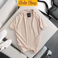 Áo Phông Nam cộc tay trơn mát mịn - Be