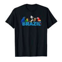 áo phông nam đẹp, thun cotton unisex HTFashion in hình Birdorable Brazil Birds  Cartoon Birdwatcher Souvenir Gift - 9739