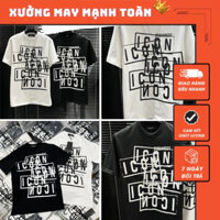 Áo Phông Nam Đít Que I Cừn Chữ Phối Ô Chữ Nhật Siêu Ngầu - Áo thun Nam Nữ Đit Que SIêu Chất