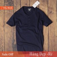 Áo phông nam henley  mango VNXK hiệu zara