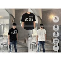 Áo phông Nam Nữ DSQ icon hàng cao cấp chính hãng-chữ ngang hình in nhiệt Chất liệu cotton mịn co giãn 2 chiều
