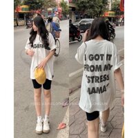 Áo Phông Nam Nữ Form Rộng In Nổi STRESS MAMA