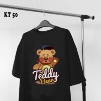 Áo phông nam nữ in hình teddy bear - [ bluetshirt ]-