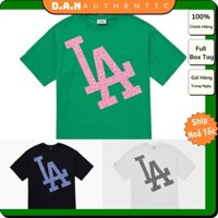 Áo Phông Nam Nữ MLB Chính Hãng Full Box Tag Illusion Mega Overfit Short Sleeve T-shirt LA Dodgers 3Ats60023