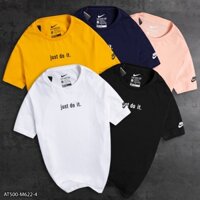 Áo phông nam tay ngắn IN LOGO JUST DO IT HÃNG AT500 COTTON 4 CHIỀU - áo thun nam VNXK