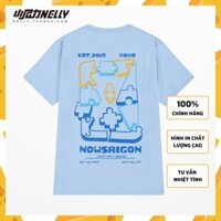 Áo phông NELLY ngắn tay Unisex phong cách Streetstyle - BLUE NOWSAIGON