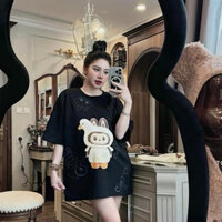 Áo Phông Nữ, Áo Thun Chất Cotton In Hình LaBuBu Vịt Đang Hottrend B85