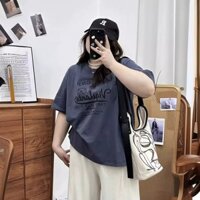 Áo Phông Nữ Big Size Cotton 100% | Thời Trang Hè 2025 | Phong Cách Mỹ Cổ Điển | Bigsize
