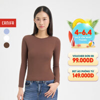 Áo phông nữ CANIFA cổ tròn dài tay 6TL24W006