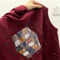 Áo phông nữ cổ tròn Đỏ mận mùa hè local brand SALMO áo thun form rộng unisex 100% cotton A1264