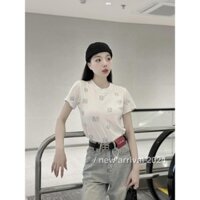 Áo Phông Nữ Cộc Tay Cổ Tròn Form Xuông Chữ Wang Đá GOSS GA1000 Áo Thun Nữ Hai Màu Basic Phong Cách Hot Girl Siêu Xinh