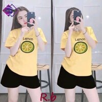 Áo Phông Nữ Form Rộng, Áo Thun Tay Lỡ Lemon