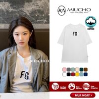 Áo phông nữ form rộng tay lỡ unisex đẹp, áo thun nữ form rộng tay lỡ unisex cotton hàn quốc AT044 Miucho basic tee Đẹp