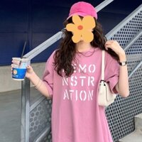 Áo Phông nữ form rộng tay lỡ in chữ siêu xinh