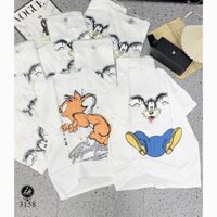 Áo phông nữ from rộng nam nữ in hình Tom and Jerry trước sau dễ thương Lê Huy Fashion MS 3158