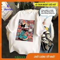 ÁO PHÔNG NỮ NHIỀU MÀU IN HÌNH CHUỘT MICKEY HOT HIT | ÁO THUN TAY LỠ PHOM RỘNG KÈM ẢNH THẬT | - LADY SHOP HN