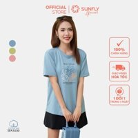 Áo phông nữ SUNFLY chất cotton cộc tay SFA1030