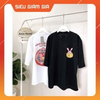 Áo Phông Nữ Thỏ Rabbit Unisex 🦋FREESHIP🦋 Áo Thun Cộc Tay Dáng Rộng 2 Màu