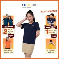 Áo Phông Nữ YODY, Áo Thun Cổ Tròn Nữ TShirt  Cotton Compact Dáng Suông Basic Cao Cấp TSN5286