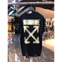 Áo phông Offf logo vàng , áo thun off whitee định lượng 250 cotton 2c dày dặn