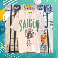 Áo Phông  oversize Nam Nữ Hades Saigon trắng ảnh thật