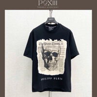 Áo Phông Philippp Pleinnn Đính Đá Tờ Báo - Áo Phông Nam Nữ Đính Đá Siêu Đẹp