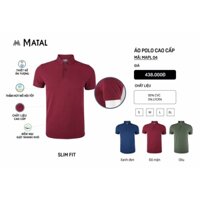 Áo phông POLO có cổ MATAL dáng SLIMFIT chất vải 95% COOLMAX