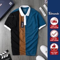 Áo Phông POLO Nam EDMUNDO Thiết Kế Ngắn Tay Sọc Đen Nâu Xanh Vải Cotton Cá Sấu Mắt Chim Dáng Ôm Cao Cấp - PEMD007