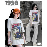 Áo Phông Quảng Châu in lụa DOREMON hình to nét siêu hot/ Mẫu Mới Chất Mềm Mịn HÀNG QUẢNG LOẠI 1