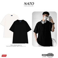 Áo Phông Rộng Tay Lỡ TEE 280GSM Cotton Oversize Áo Thun Trơn Nam Nữ Unisex Cổ Tròn Cao Cấp NATO