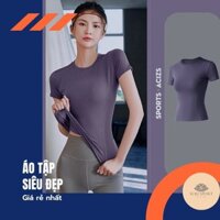 Áo phông tập gym yoga Surisport A12 siêu rẻ, co dãn, thoáng khí