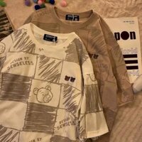 ÁO PHÔNG TAY LỠ FORM RỘNG, PHÔNG NAM NỮ T SHIRT GẤU Ô VUÔNG - XƯỞNG MAY THỜI TRANG CALYN